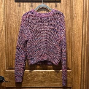 Anthropologie Purple and Pink Knit Sweater